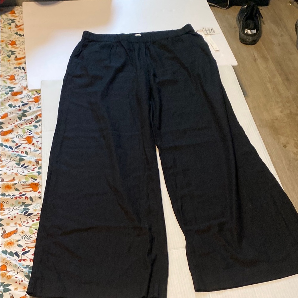 Caslon Women's Black Wide-Leg Jeans